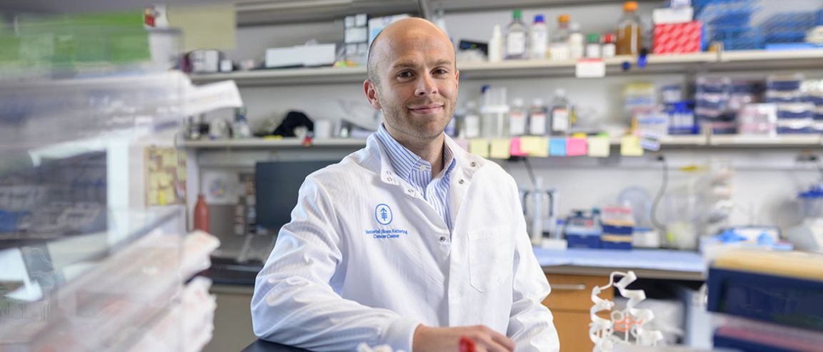 An MSK researcher in a lab.