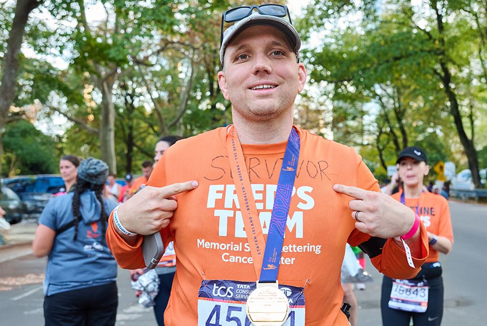 MSK patient and Fred’s Team runner Brian.  