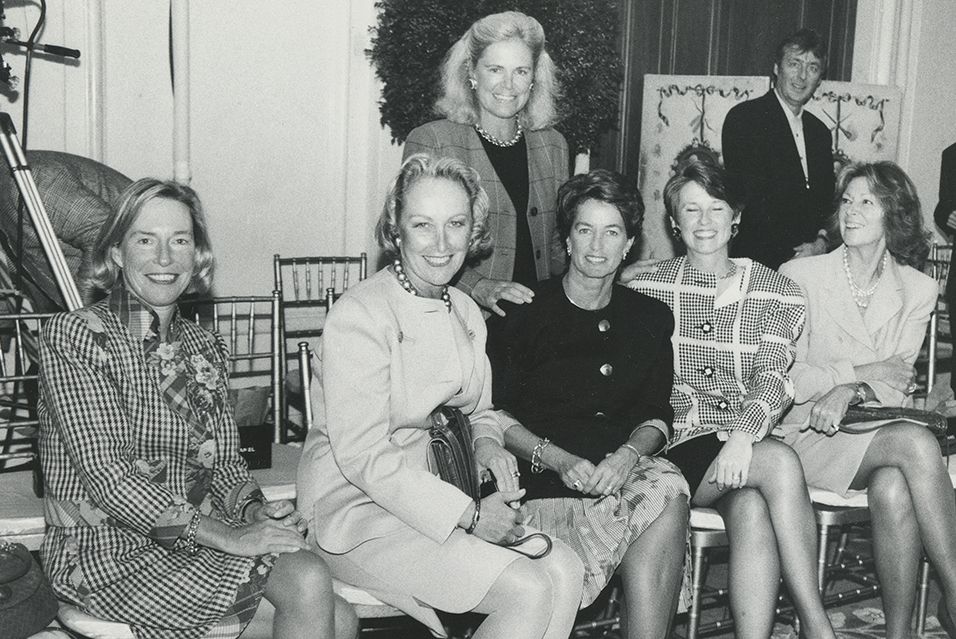 1993: Attendees at the Chanel fashion show. 
